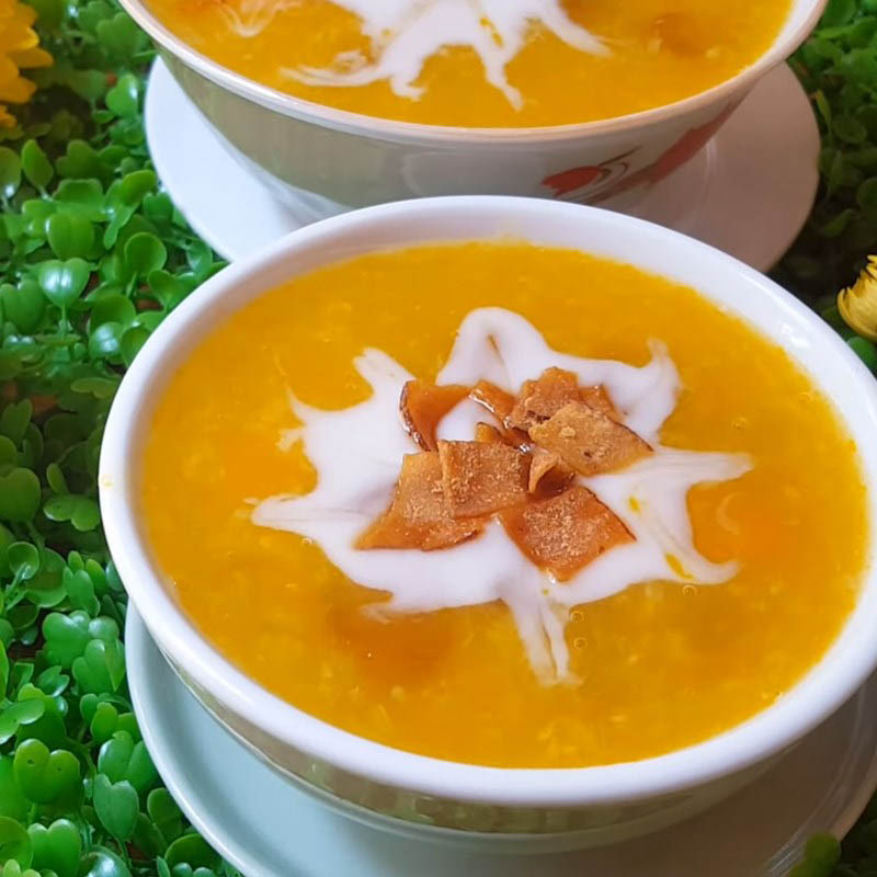 Chè đậu xanh bí đỏ