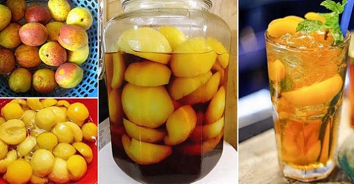 Hướng dẫn cách pha trà đào ngâm