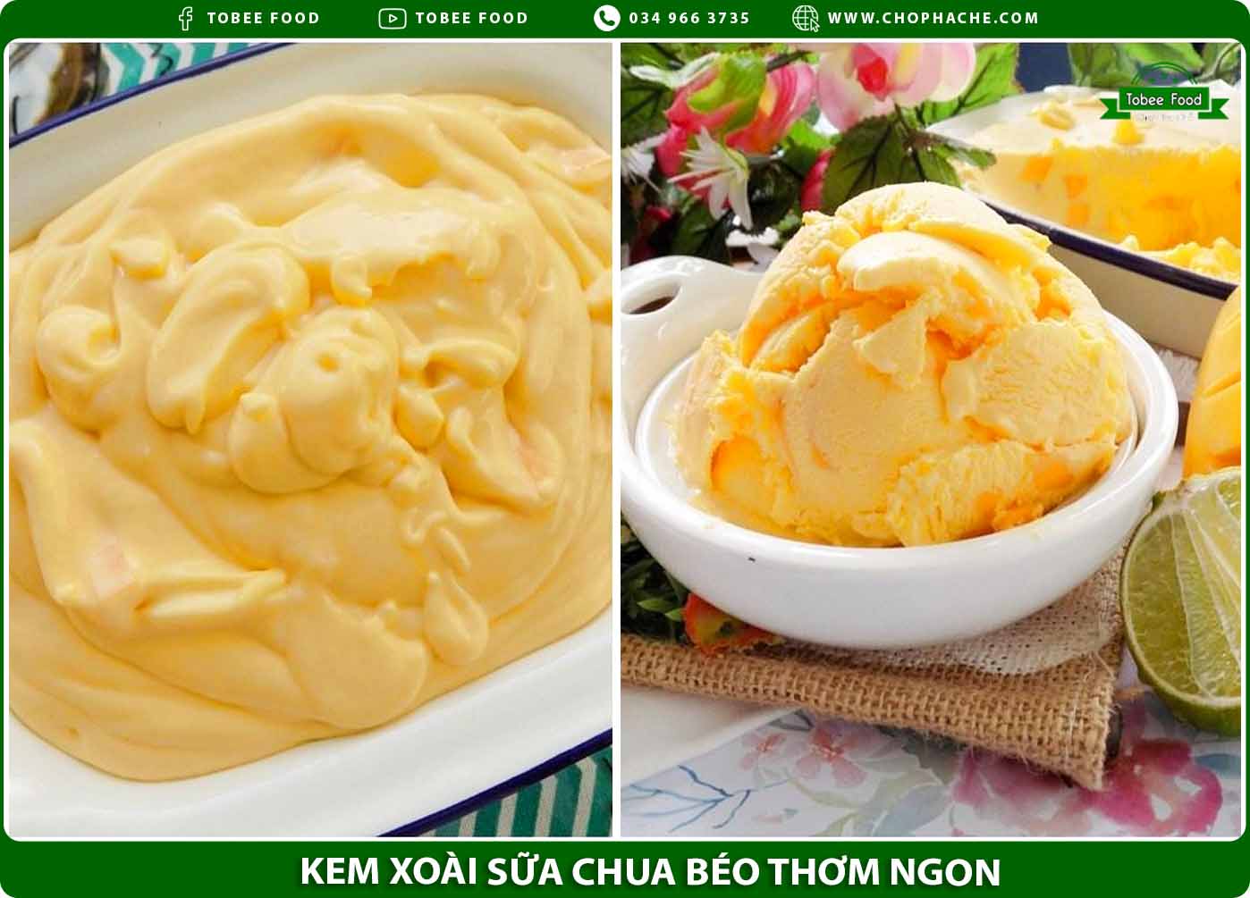 Kem xoài sữa chua