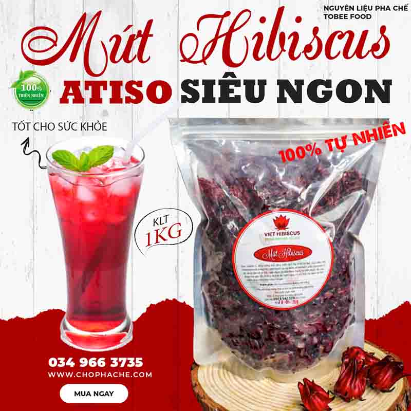 Mứt Atiso đỏ Hibiscus túi 1kg