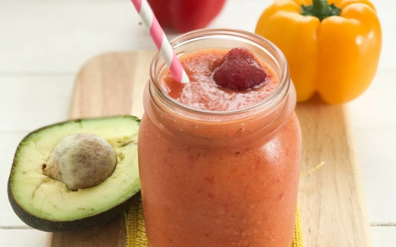 cách làm sinh tố ớt chuông