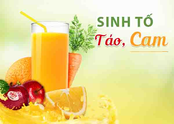 Sinh tố táo cam