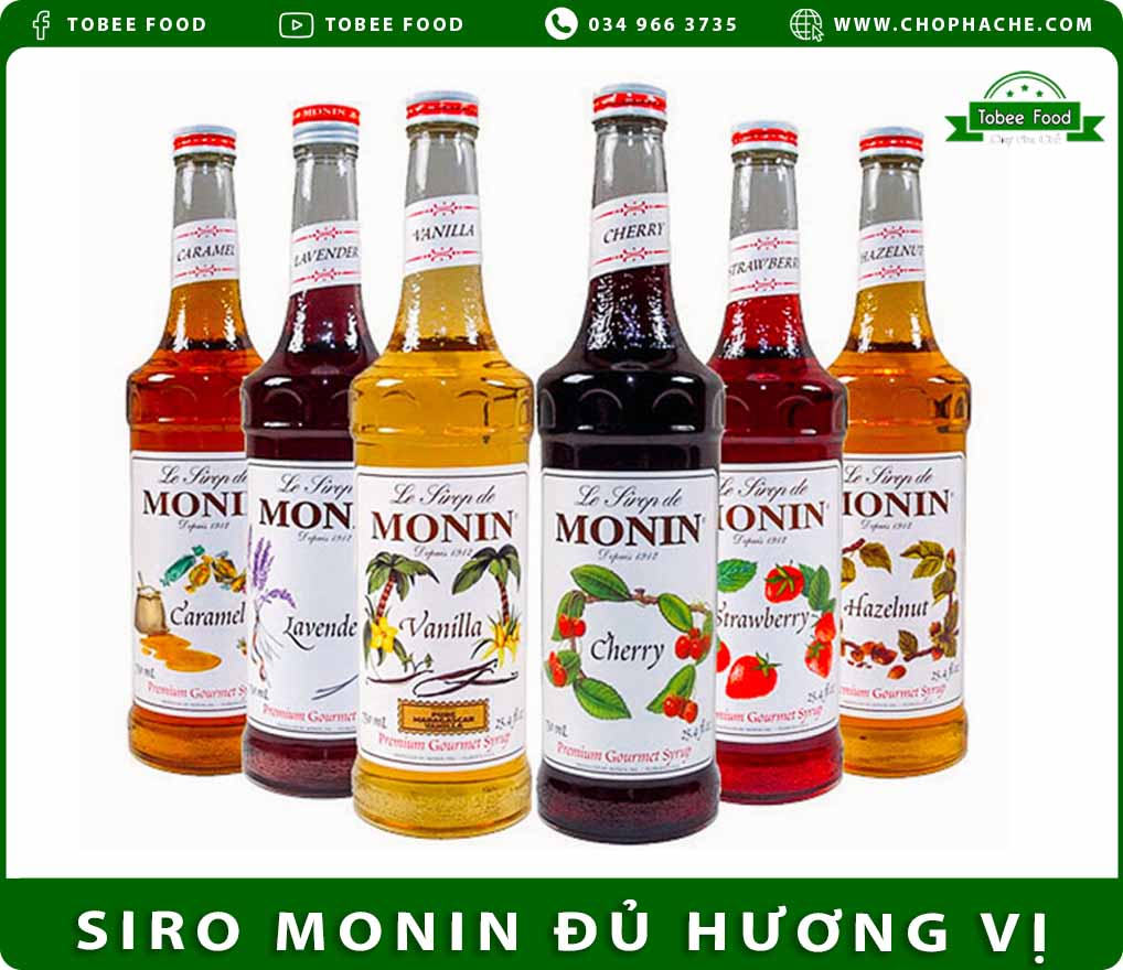 Siro Monin có những hương gì ?