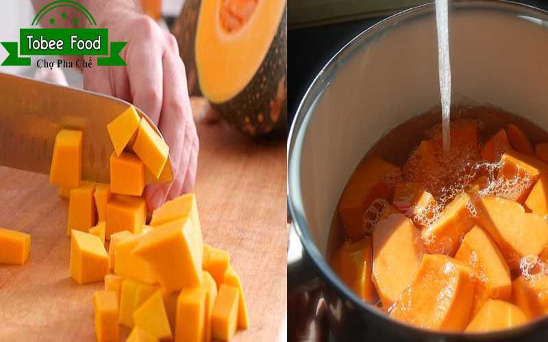 Cách làm trân châu bí đỏ bằng bột gạo