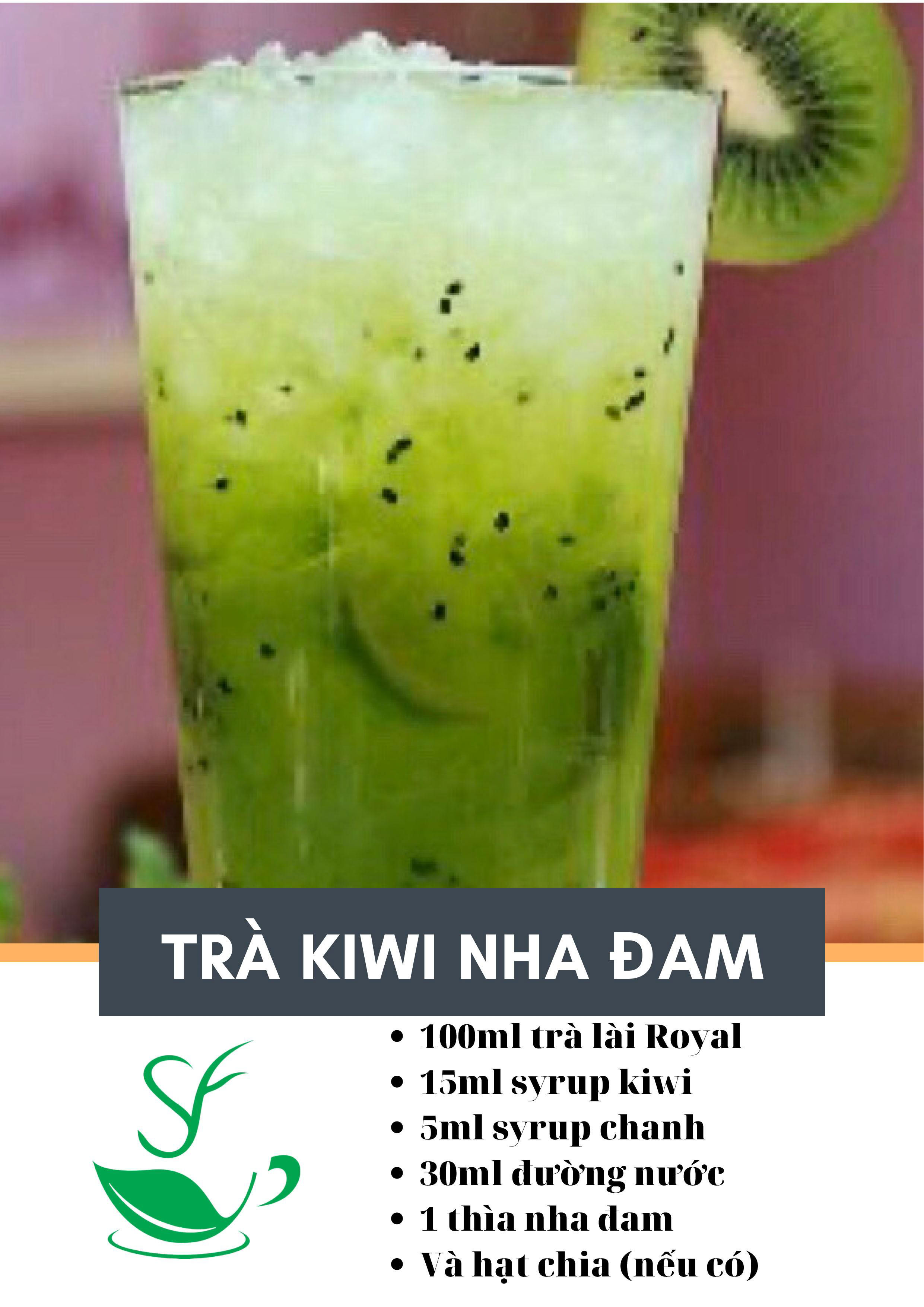 pha trà lài kiwi nha đam trà trái cây