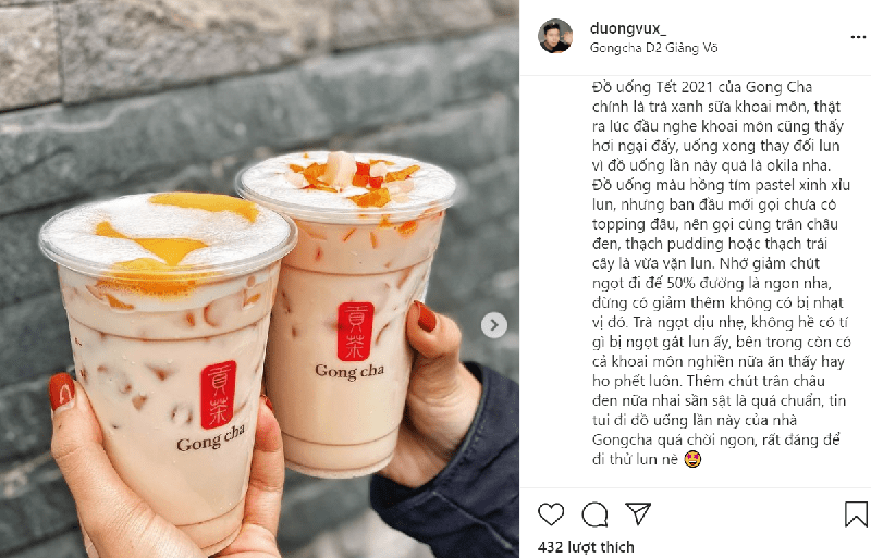 Trà sữa Gong Cha - thương hiệu nổi tiếng lâu đời