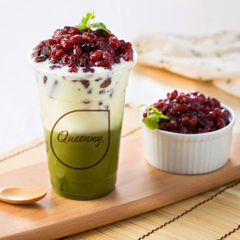 trà sữa Hàn Quốc Latte Matcha Đậu Đỏ