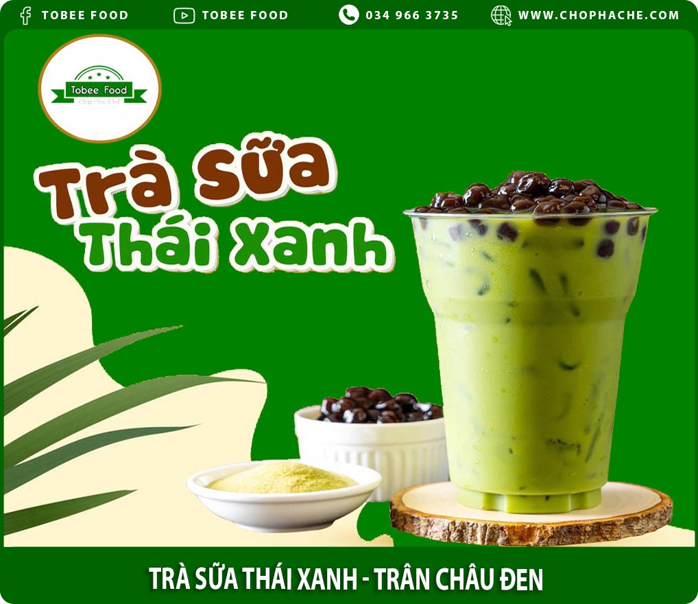 trà sữa thái xanh trân châu đen