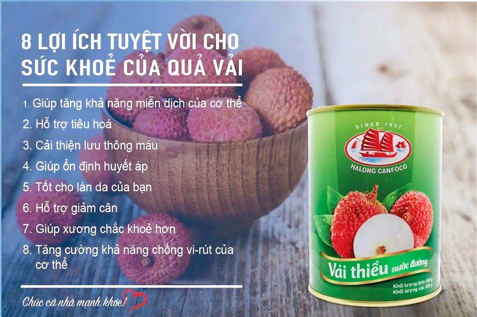 Lợi ích của trái vải 