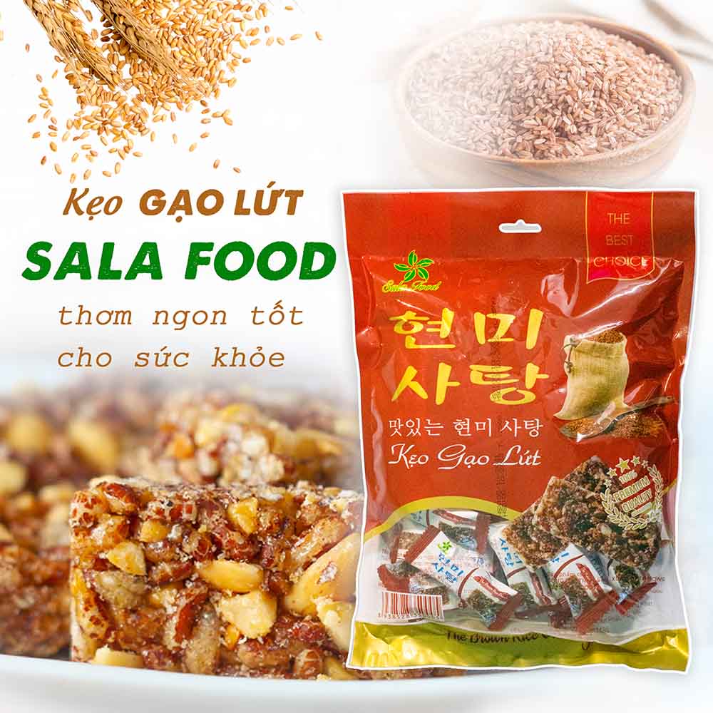 Kẹo Gạo Lứt Đậu Phộng Sala Food 250gam