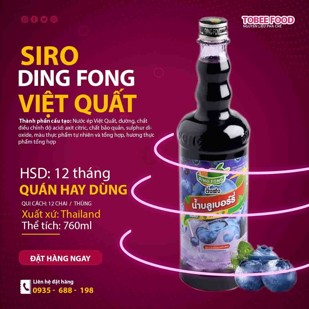 Siro DingFong VIệt Quất ( Squash Blueberry ) – 760 ml