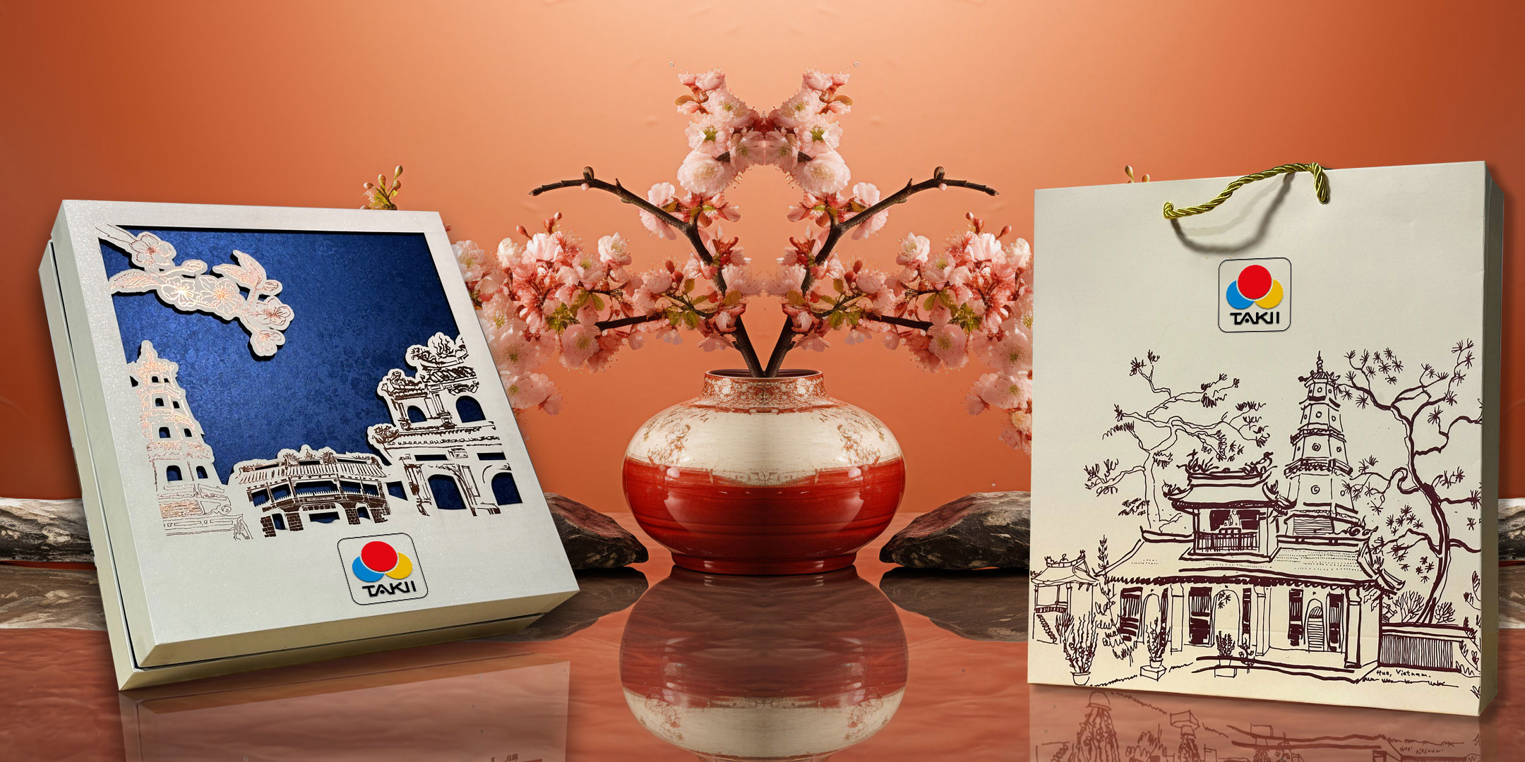 HỘP QUÀ TẾT IN LOGO DOANH NGHIỆP TẠI MAISON LUXURY