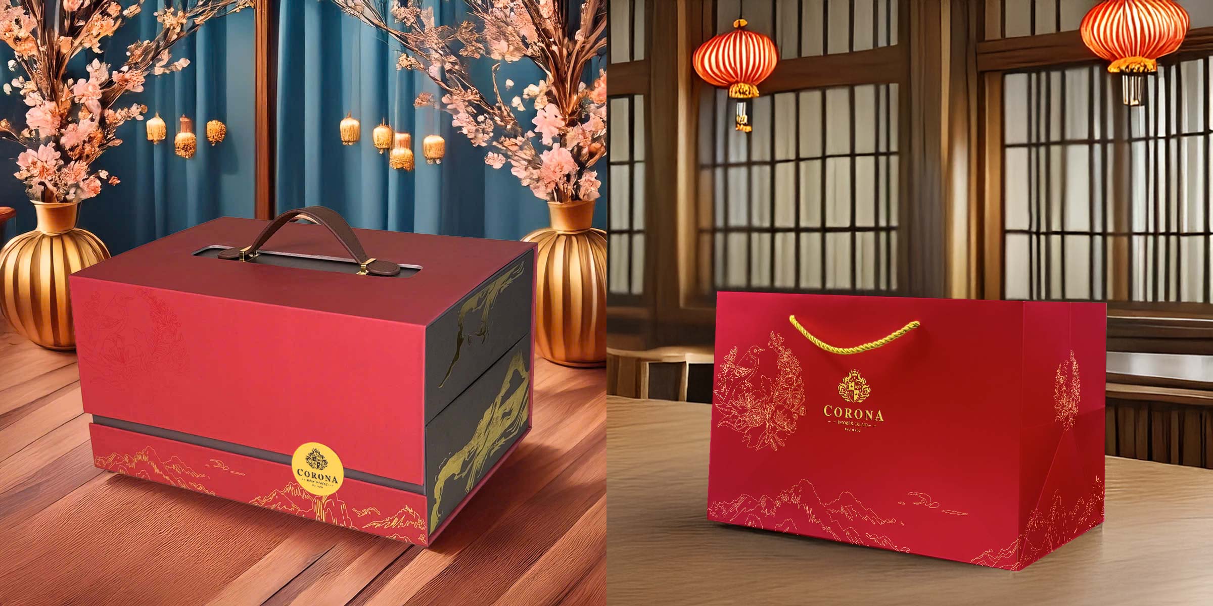 HỘP QUÀ TẾT IN LOGO DOANH NGHIỆP TẠI MAISON LUXURY