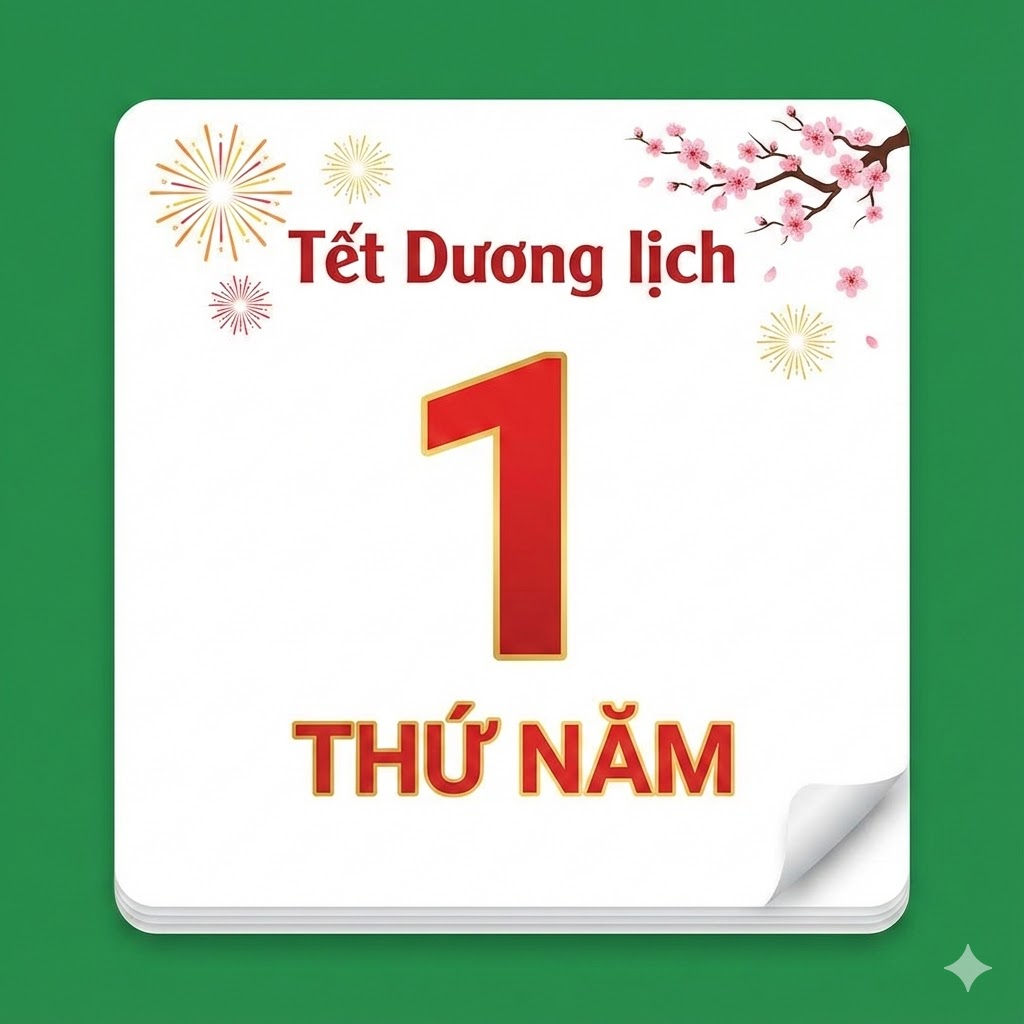 Tết Dương lịch 2026 rơi vào ngày nào?