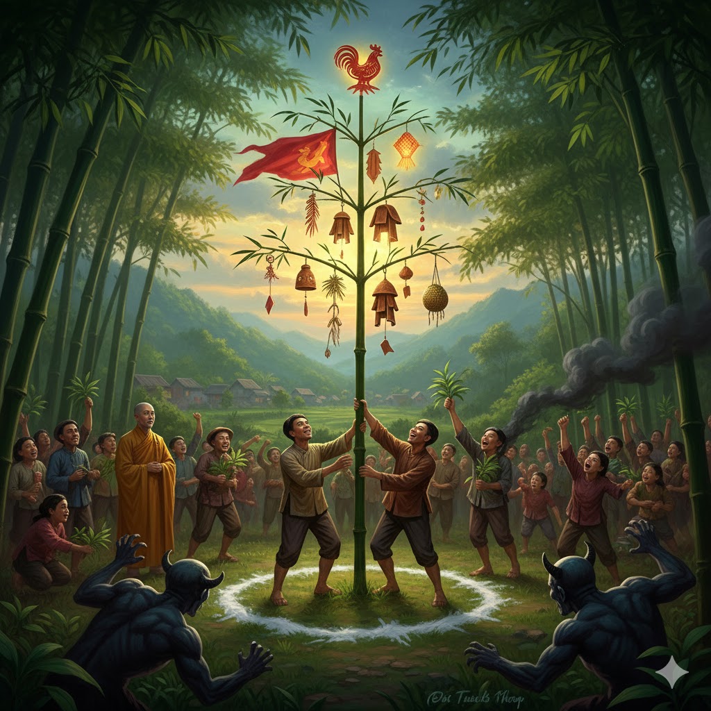 Truyền thuyết/câu chuyện nào liên quan đến Tết Nguyên Đán?