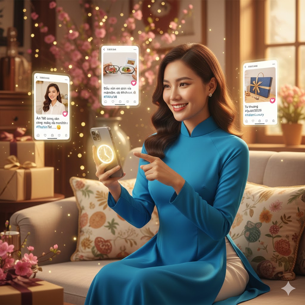 Caption/Status thả thính hoặc hài hước cho ngày Tết 2026?