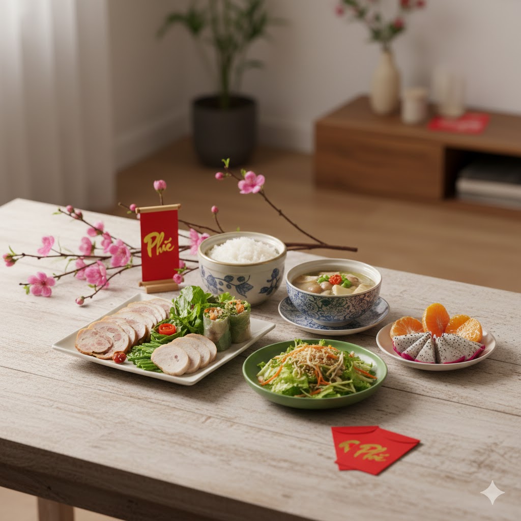 Gợi ý thực đơn mâm cỗ Tết hiện đại, tiết kiệm thời gian 2026