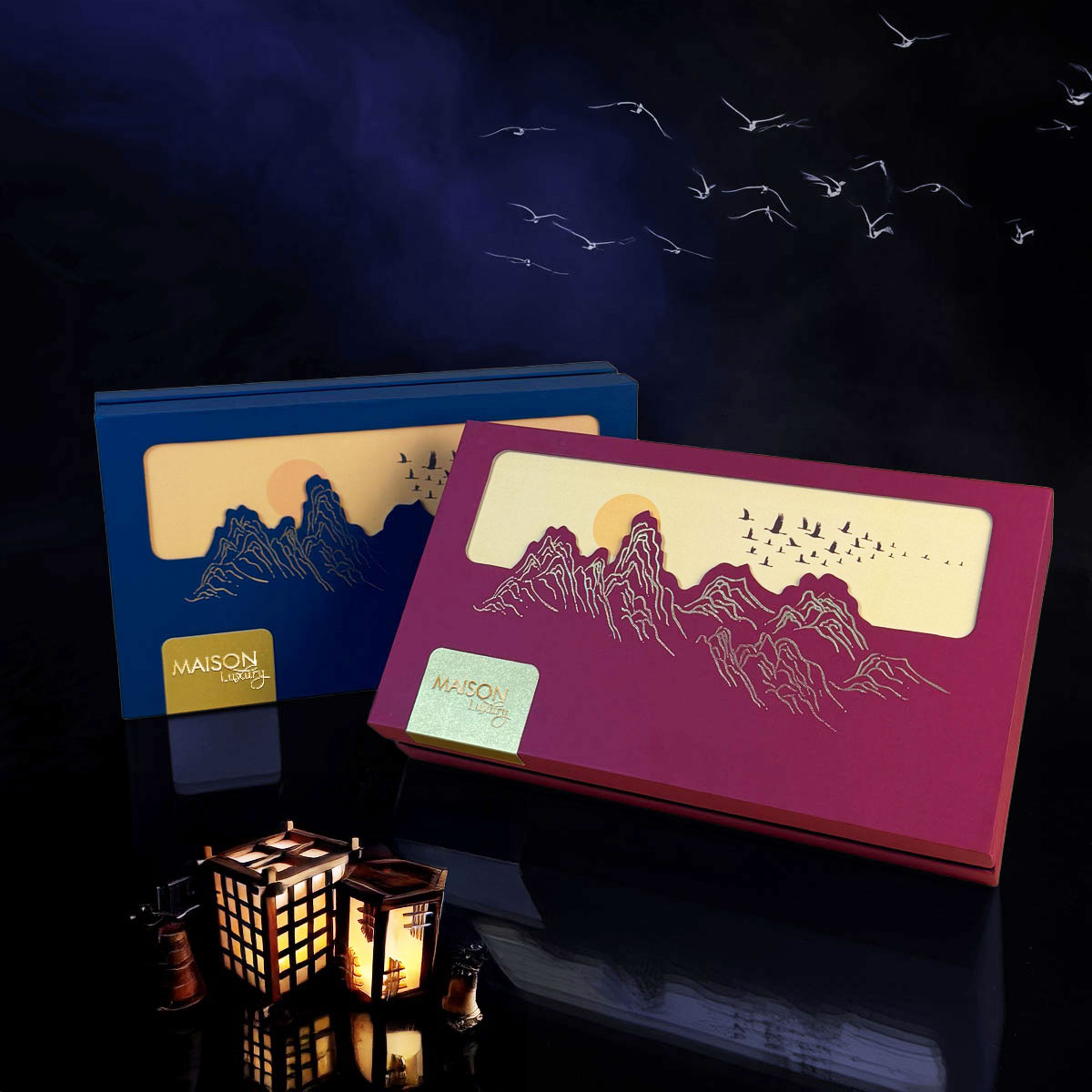 Hộp Bánh Trung Thu In Logo Của Maison Luxury