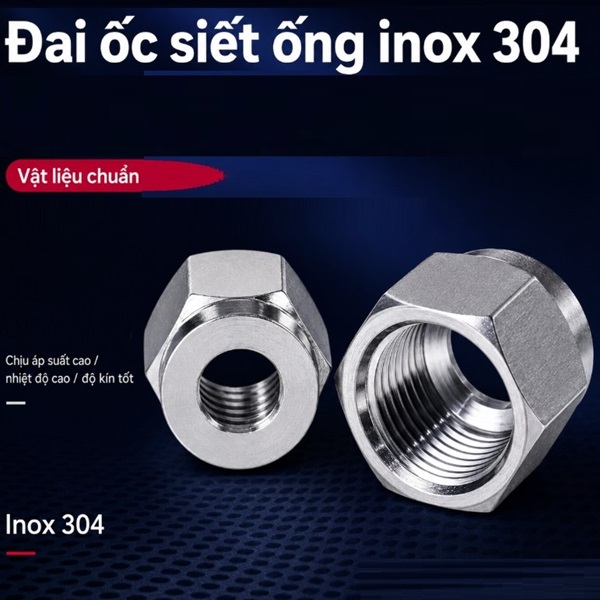 Ốc siết hạt bắp Inox 304 CHỊU ÁP SUẤT