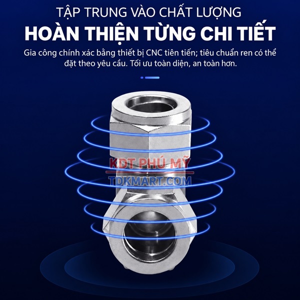 Co nối Inox 304 có 2 đầu siết hạt bắp CHẤT LƯỢNG