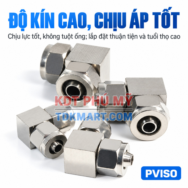 Co nối Inox 304 có 2 đầu siết ống CHỊU ÁP TỐT