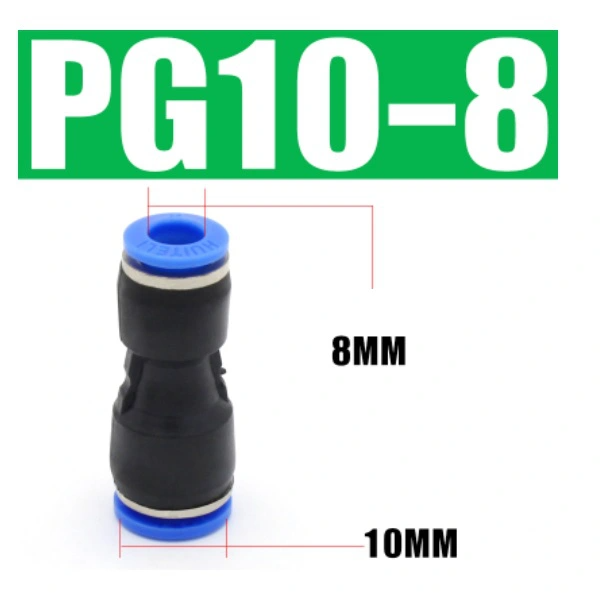 Đầu nối khí nén giảm thẳng 10-8