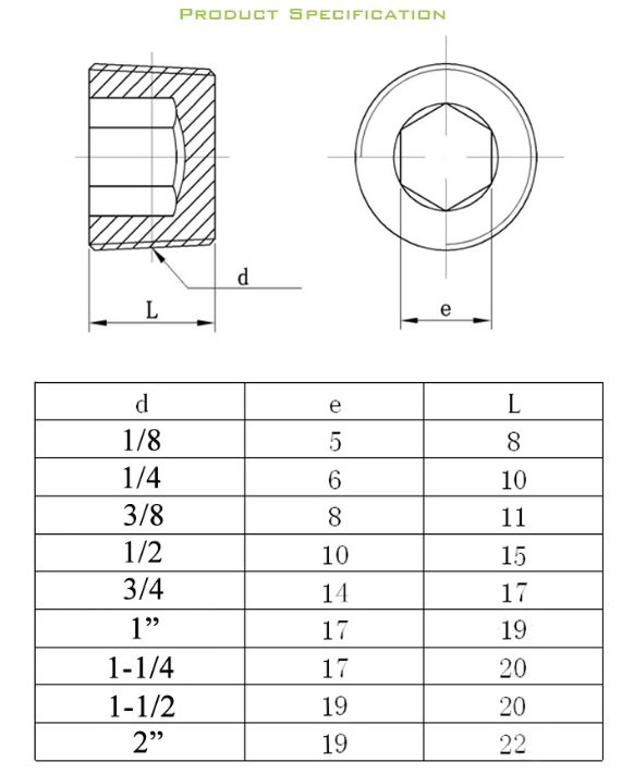 Đầu bịt lục giác ren ngoài