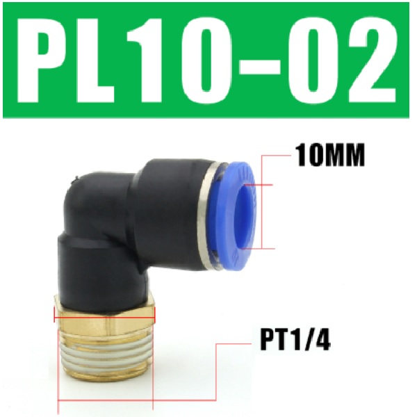 Co nối nhanh khí nén- Ren ngoài PL10-02