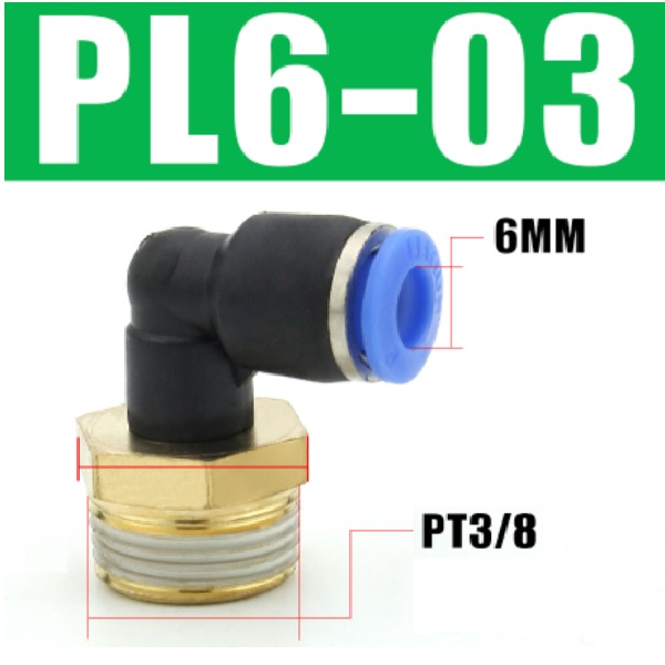Co nối nhanh khí nén- Ren ngoài PL6-03