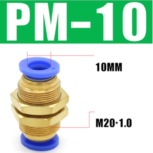 Nối ống khí nén 2 đầu PM-10