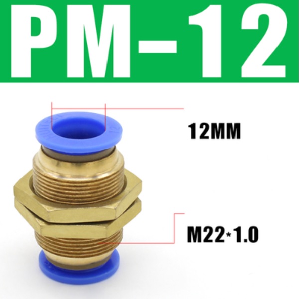 Nối ống khí nén 2 đầu PM-12