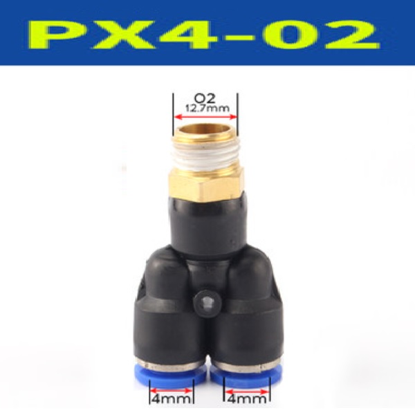Đầu nối khí nén chữ Y- Ren ngoài PX4-02