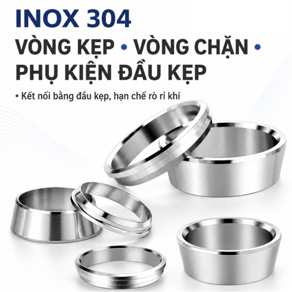 Hạt bắp siết ống Inox 304 – chi tiết ép giữ ống từ phi 4 đến phi 16