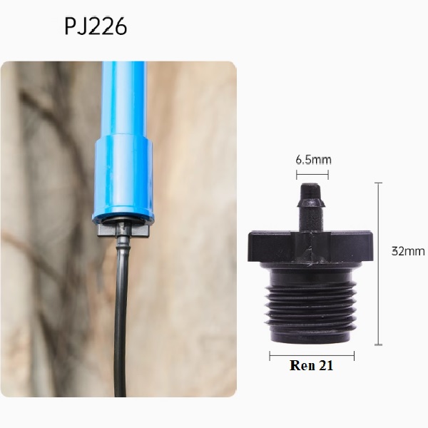Đầu nối ren gân 21x6.5 PJ226