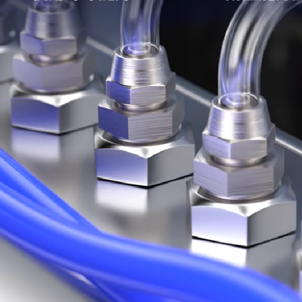 Đầu nối hơi ren ngoài bằng đồng lắp vào máy nén khí