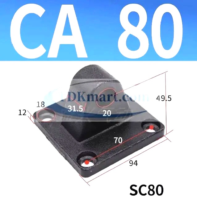 Đế chân xi lanh khí nén ca80