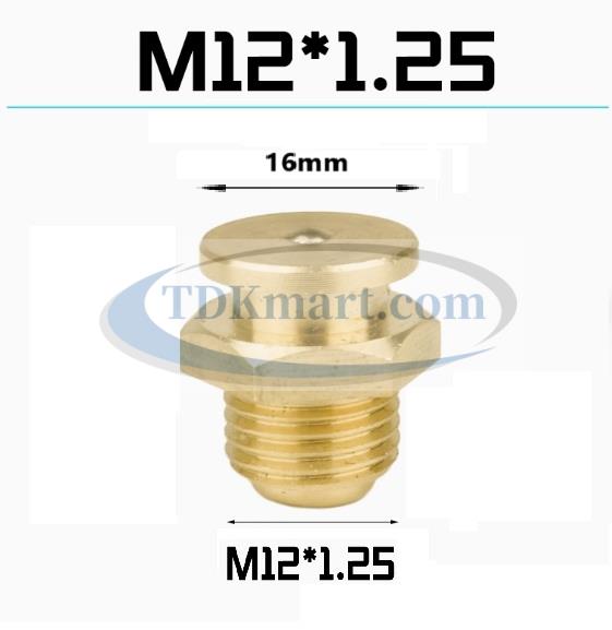 Vú mỡ nút đồng M12x1.25 (16)