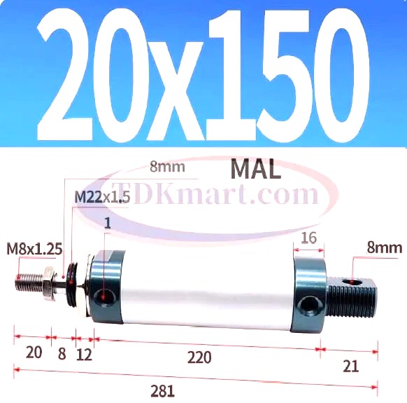 Xilanh khí nén MAL20x150