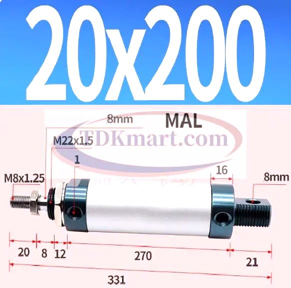 Xilanh khí nén MAL20x200