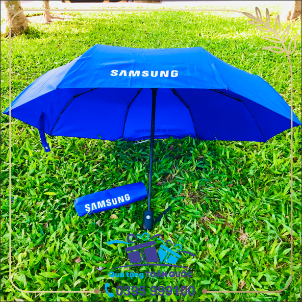 ô dù gập 3 tự động 2 chiều, ô dù in logo Samsung, quà tặng tết, quà tặng dưới 150k, ô dù quảng cáo, quà tặng công nhân giá rẻ, ô dù đẹp