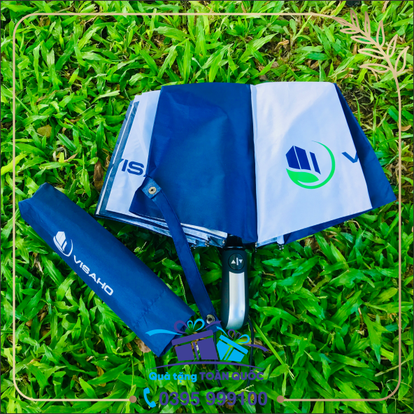 ô dù Visaho, ô dù gập 3 tự động 2 chiều 10 múi, ô dù 10 nan, ô dù in logo, ô dù cầm tay in logo, quà tặng dưới 200k, quà tặng tết, quà tặng công nhân, quà tặng giáo viên