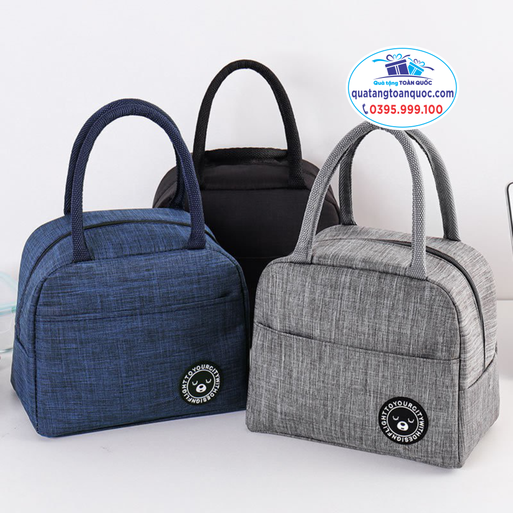 túi giữ nhiệt đựng hộp cơm trưa văn phòng, túi giữ nhiệt giá rẻ, quà tặng dưới 50k, túi giữ nhiệt quà tặng công nhân