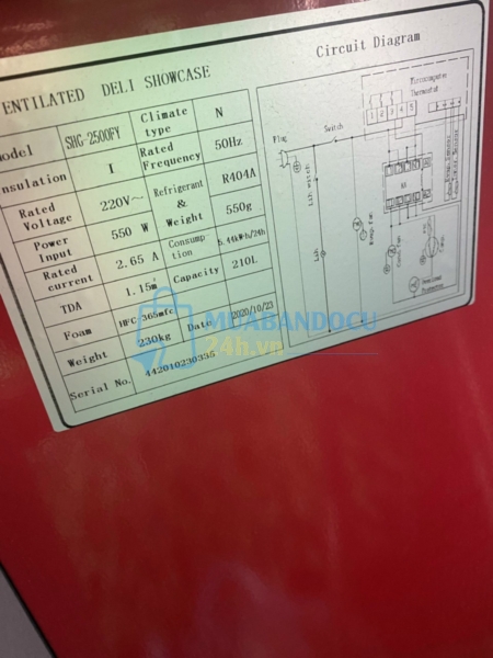 Tủ thịt nguội 2000 lít - 2 mét