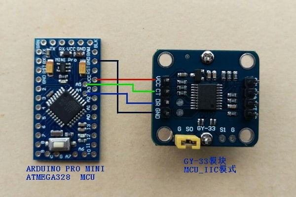 Cảm biến màu sắc RGB TCS34725 giao tiếp I2C và UART