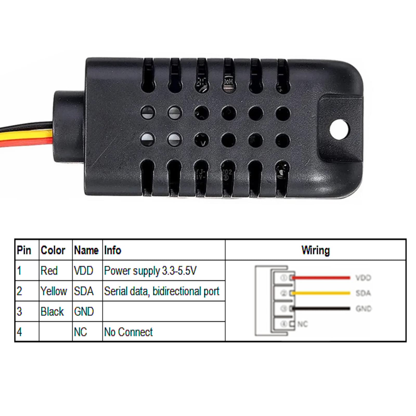 Cảm biến độ ẩm nhiệt độ DHT21 AM2301/AM2301A