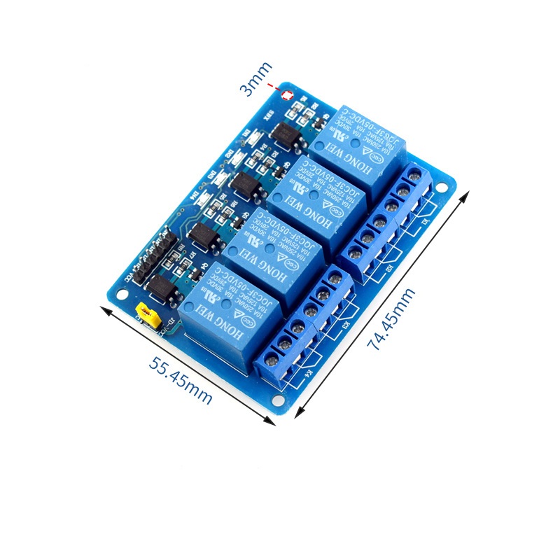 Module 4 Relay với Opto cách ly 5VDC Kích mức thấp