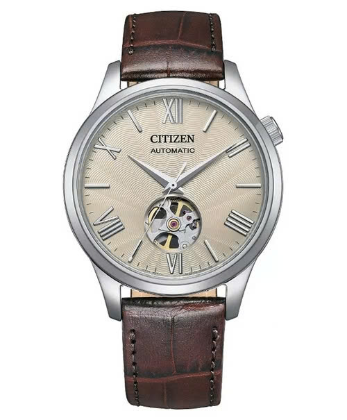 Citizen Automatic Mechanical Open Heart NH9130-17A Beige