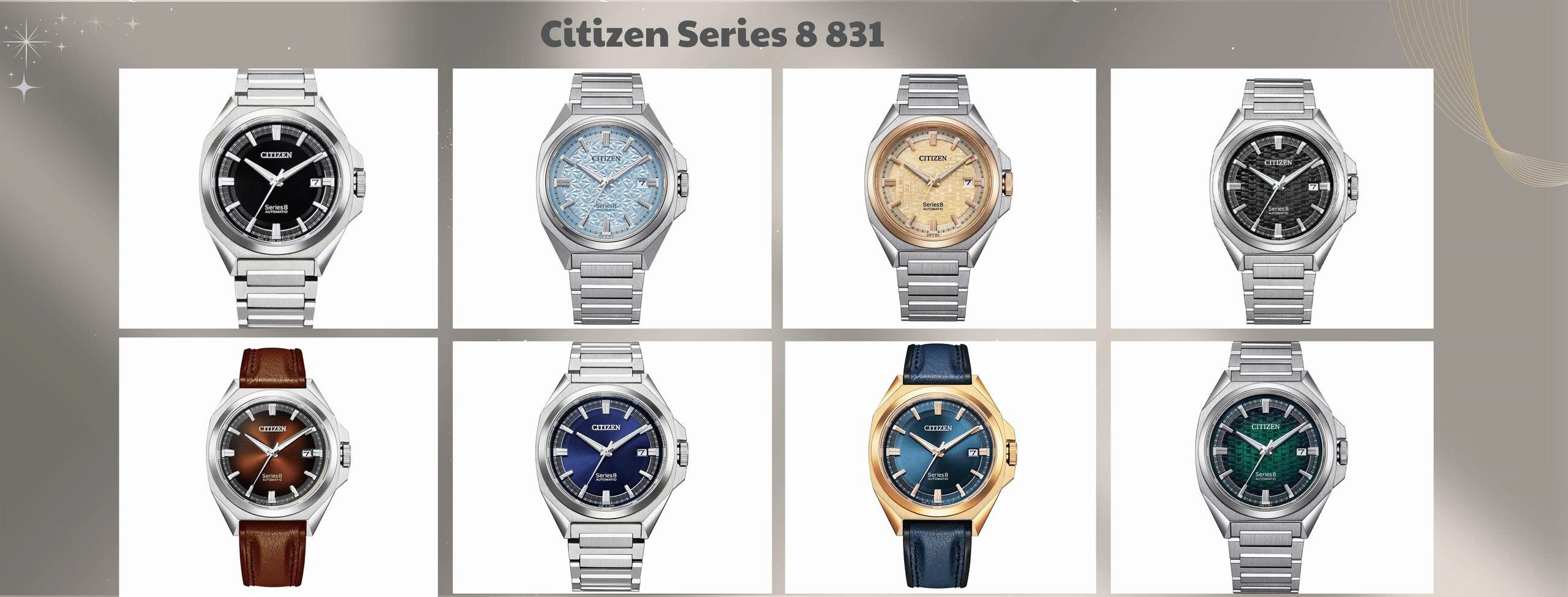 Citizen Automatic Series 8 831 NB6051-59L Tiffany NB6059-57P Gold NB6012-18L Gold Blue NB6050-51W Green NB6010-81L BlueNB6011-11W BrownNB6010-81E BlackNB6050-51E Black Special