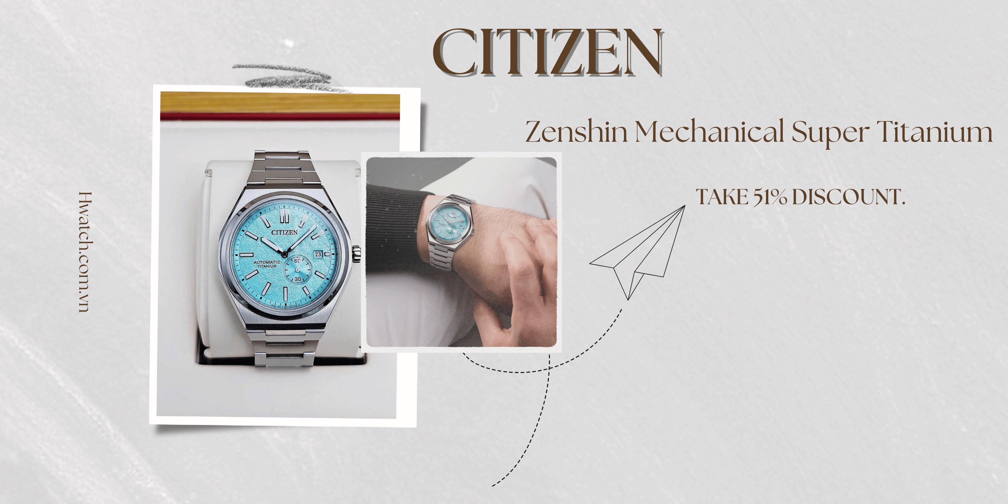 Citizen Automatic Zenshin Mechanical Super Titanium NJ0180-80M Tiffany