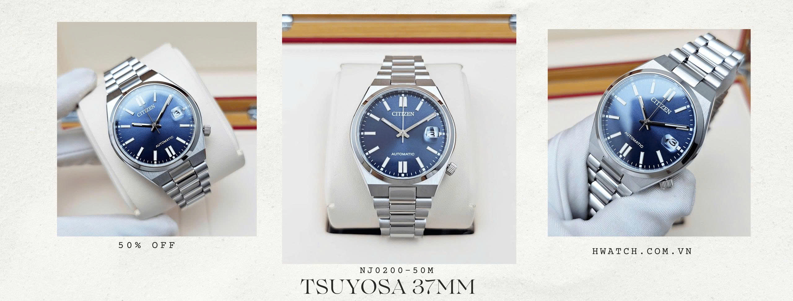 Citizen Tsuyosa 37mm NJ0200-50M Xanh Dương